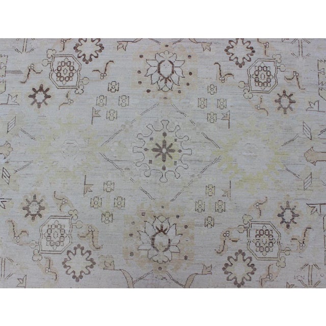 Transitional Tabriz Rug in Light Tones by Keivan Woven Arts, 9'9" X 13'8" For Sale - Image 4 of 6