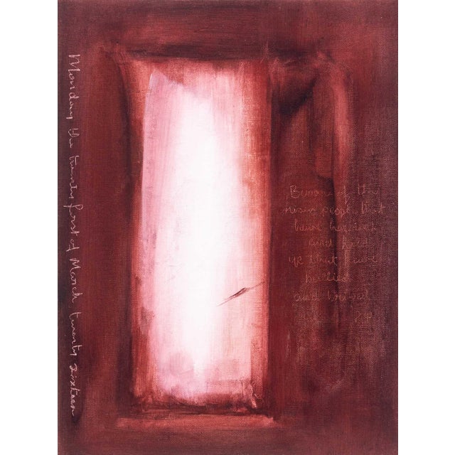 Guggi "Crimson" Oil on Canvas Board, 2016, 9 For Sale - Image 15 of 18