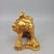 Late 20th Century Gilt Bronze Qilin Paperweight – 3.9" Mythical Beast Sculpture With Scale Detail For Sale - Image 5 of 9