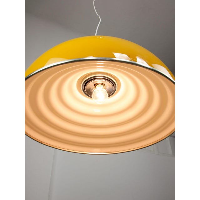 Contemporary Large Space Age Yellow Pendant from Guzzini, 1970s For Sale - Image 3 of 17