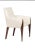 A stylish armchair from Dakota Jackson's Ke-Zu collection. Upholstered in full-grain white leather over a form-fitted...