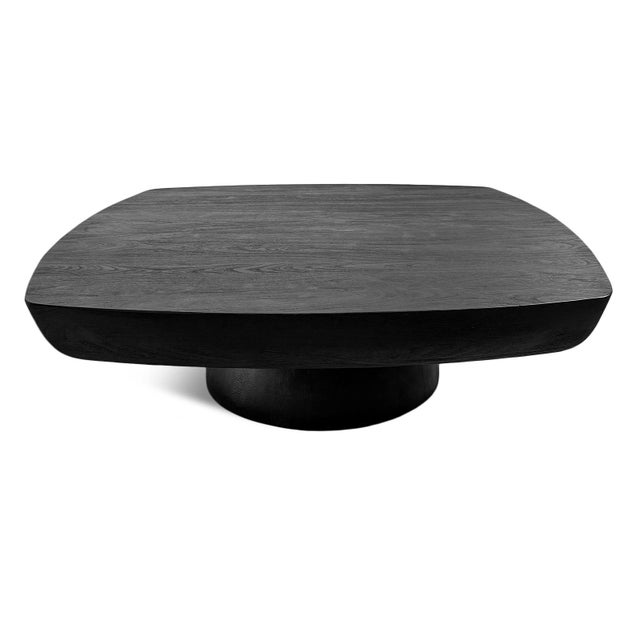 Contemporary Modern Minimalist Black Butter Coffee Table For Sale - Image 3 of 10