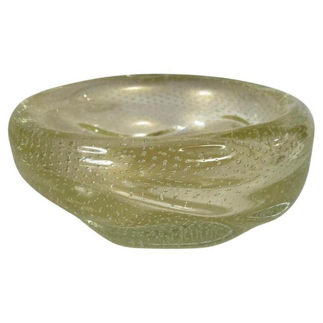 Art Deco Bulé Yellow Glass Ashtray, 1930s For Sale - Image 10 of 10