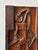 Brown Vintage Cubist Carved Bas Relief Portrait, Circa 1940s For Sale - Image 8 of 12