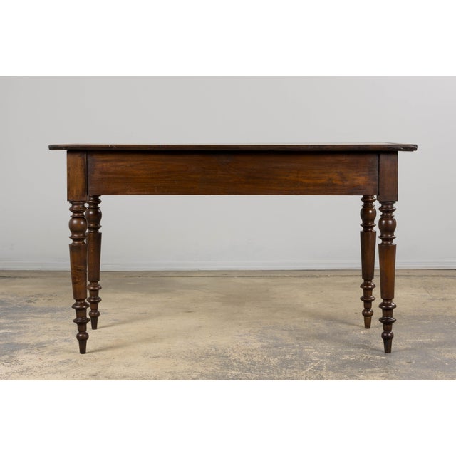 Antique Country French Louis Philippe Style Farmhouse Maple Table For Sale - Image 12 of 12