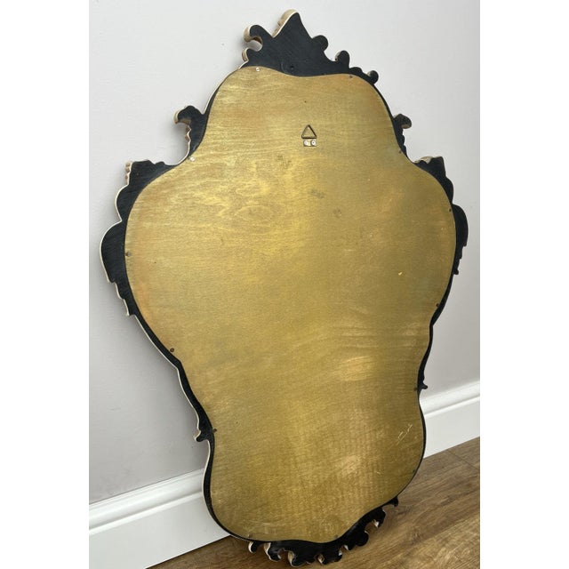 Vintage French Shabby Chic Ornate Wall Mirror For Sale - Image 9 of 10