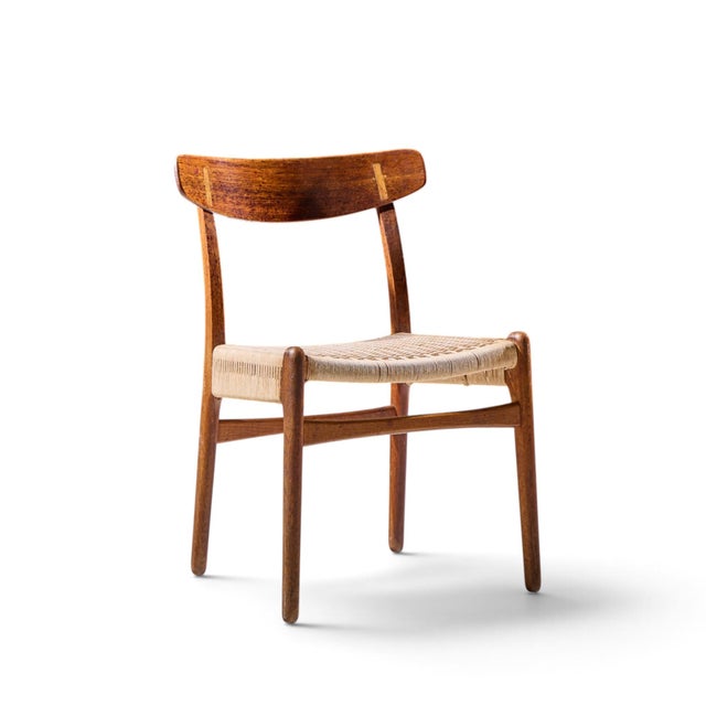 Hans Wegner Hans Wegner for Carl Hansen & Son Ch23 Mid Century Danish Teak, Oak Dining Chairs - Set of 6 For Sale - Image 4 of 10