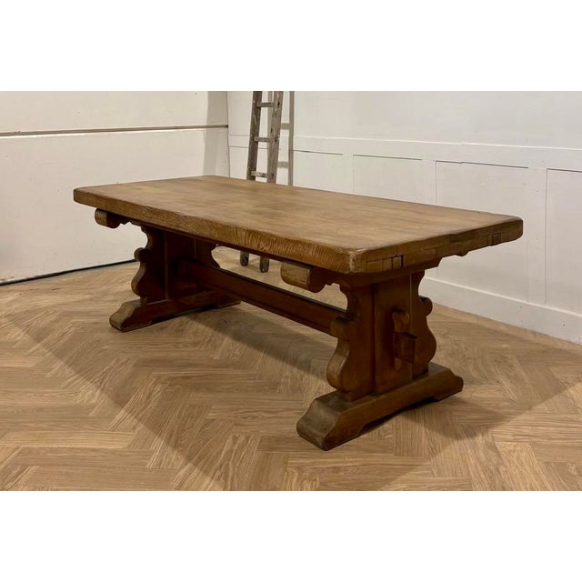 French Oak Extendable Farmhouse Dining Table, 1920s For Sale - Image 11 of 11