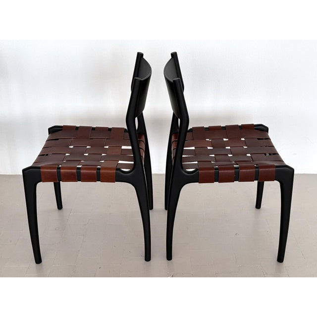 Black Italian Dining Chairs by Piero Palange and Werther Toffoloni, 1970s, Set of 6 For Sale - Image 8 of 17