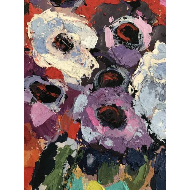 Percival Pernet, Fleurs, Oil on Paper on Canvas, Framed For Sale - Image 6 of 10