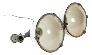 Huge 22” Vintage Industrial Floodlight Lamps Westinghouse Pair
