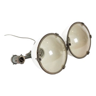 Vintage Industrial Huge 22” Floodlight Lamps Westinghouse Pair For Sale