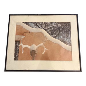 David Dohono Winter in My Patio 1989 Signed Photography Framed Listed Artist