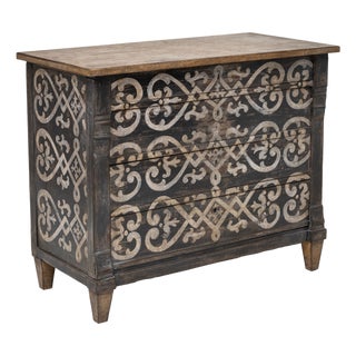 Painted Chest of Drawers in Spruce For Sale