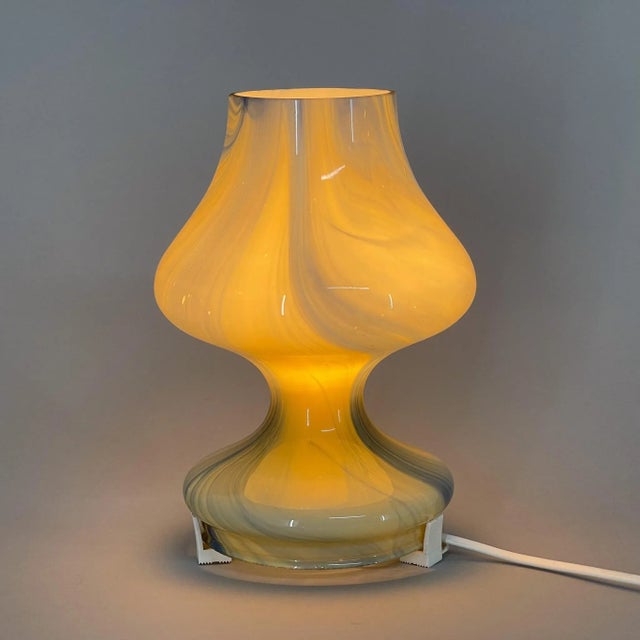 Glass Table Lamp, Czechoslovakia, 1970s For Sale - Image 10 of 11