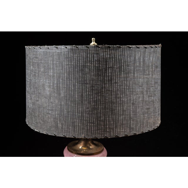 Mid 20th Century Mid Century Pink Glass Atomic Table Lamp For Sale - Image 5 of 5