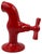 Red Tap Shaped Ceramic Sculpture by JC Peiré, France, 1970s For Sale