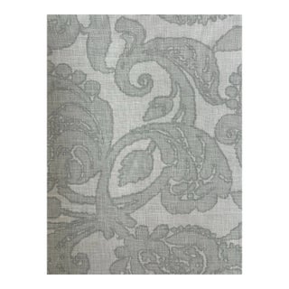 Christopher Farr Cloth Anna Floral Printed Fabric by Michael Szell in Pale Blue 2 Yards For Sale