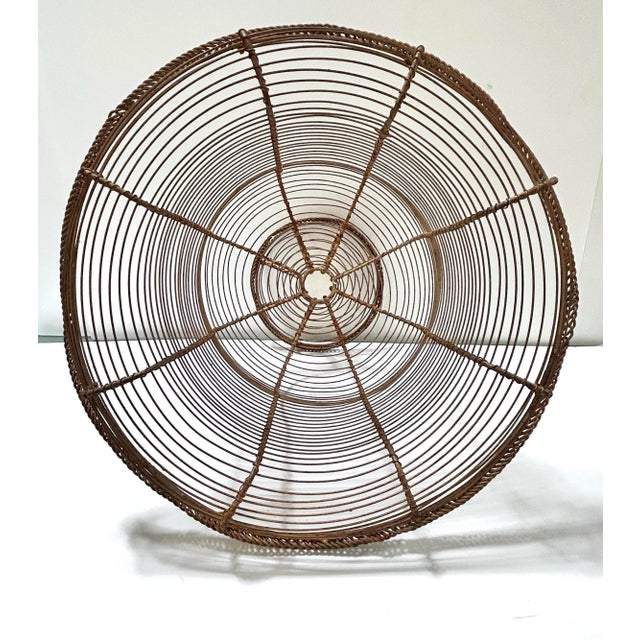1910s Antique French Wire Urn Planter, Twisted Pedestal Garden Basket For Sale - Image 5 of 6