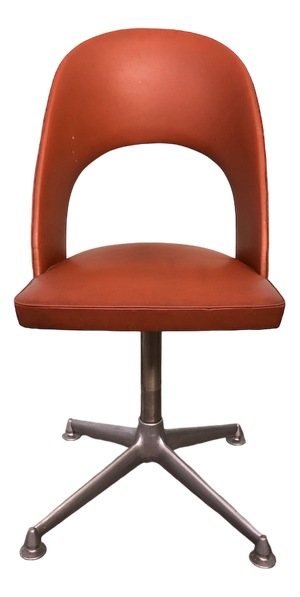 Vintage Italian Swivel Chair in Metal and Skai, 1950s