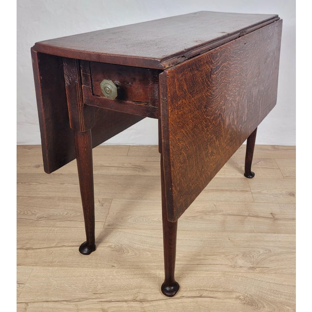Georgian Drop-Leaf Dining Table in Oak, 1820s For Sale - Image 6 of 18