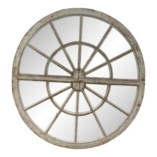 Antique Radial Paned Mirror For Sale
