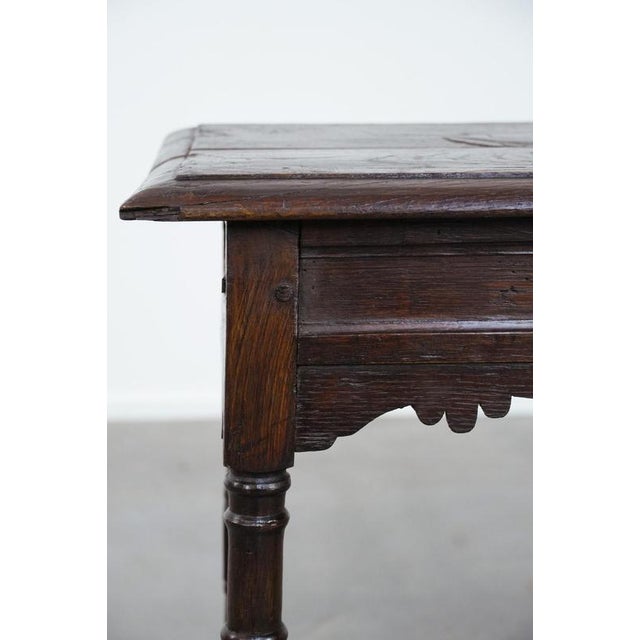 Antique English Oak Side Table or Stool, 18th Century For Sale - Image 13 of 15