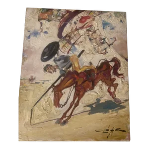 Contemporary Expressionist Don Quixote Original Oil on Canvas