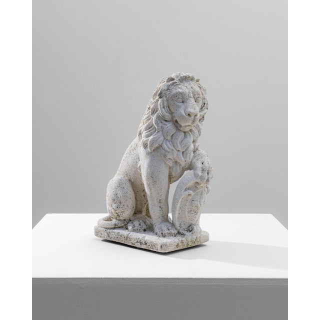 French Provincial 20th Century French Concrete Lion Sculpture For Sale - Image 3 of 18