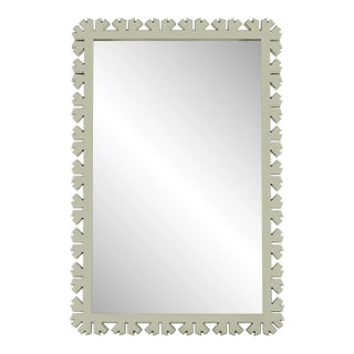 Fleur Home Audubon Bamboo Sticks Rectangle Mirror in Mizzle, 35.5x50.5 For Sale