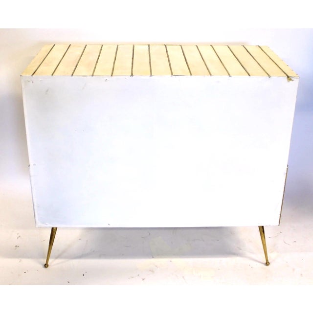 Ruby Red Mid-20th Century Modern / Art Deco Style Italian Painted Server Cabinet For Sale - Image 8 of 9