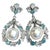 Bochic "Orient" Vintage Topaz & White Pearls Earrings Set 18K Gold & Silver For Sale - Image 10 of 18