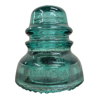 Antique Hemingray 40 Teal Glass Insulator For Sale