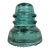 Antique Hemingray 40 Teal Glass Insulator For Sale