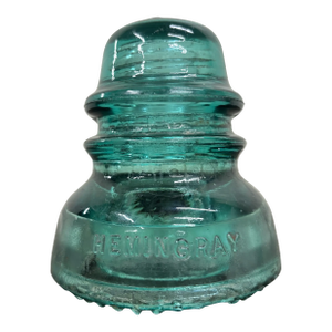 Antique Hemingray 40 Teal Glass Insulator