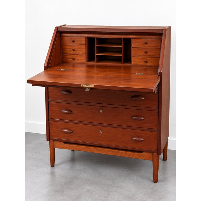 Mid-Century Teak Secretary, Denmark, 1960s For Sale - Image 3 of 7