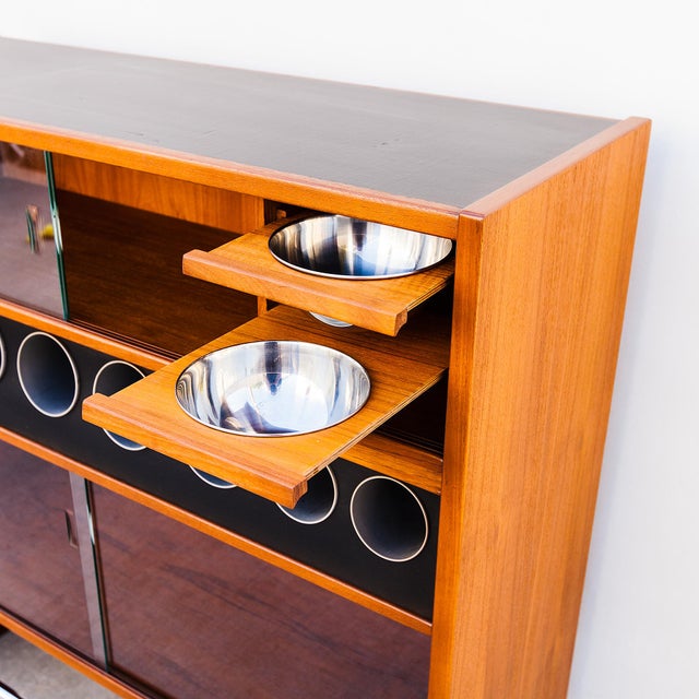 Heltborg Møbler Restored 1960s Danish Modern Teak Dry Bar by Heltborg Mobler For Sale - Image 4 of 14
