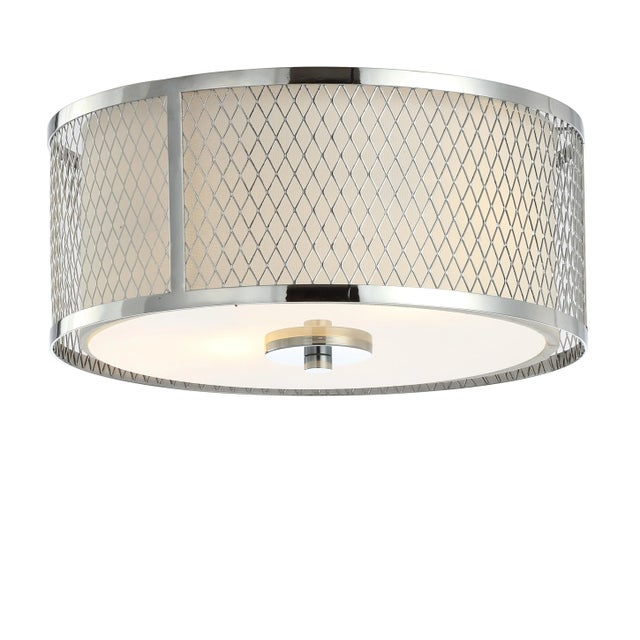 Lighten up any interior with the shimmer and polish of this sleek contemporary flush mount pendant. Designed with a fresh...
