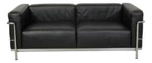 Le Corbusier LC3 2-Seater Sofa in Black Leather, 2000s