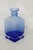 Cobalt Blue Vase Squared Glass W Ombre Gradient Mid Century Modern Bottle 4744b For Sale - Image 4 of 10
