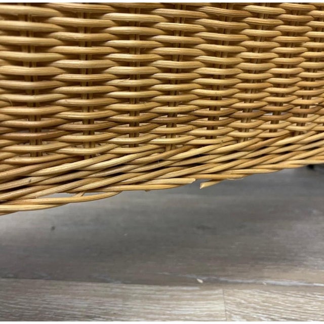 Andrea Branzi for Zanotta, "Potto" Chrome Wicker Side Table Magazine Holder Rack For Sale In West Palm - Image 6 of 8