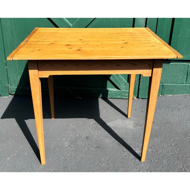Wood English Pine Table With Drawer For Sale - Image 7 of 7