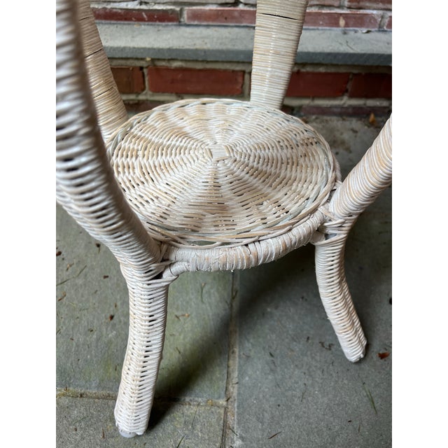 Vintage Wicker Plant Stand For Sale - Image 4 of 6