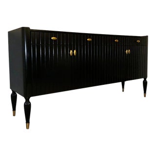 Theodore Alexander French Modern Black Lacquer Benedict Buffet For Sale