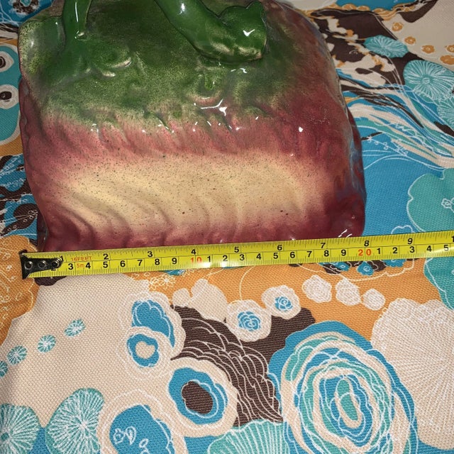 Ceramic Vintage Majolica Cheese Cover For Sale - Image 7 of 9