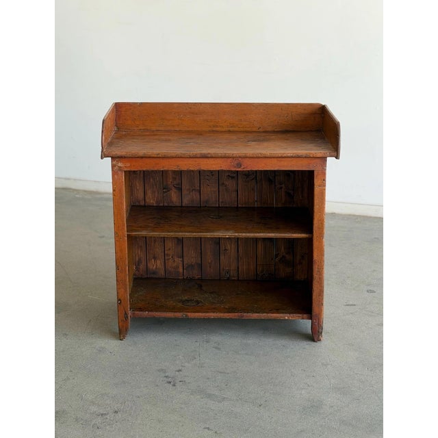 1940s Rustic Bucket Bench Cabinet For Sale - Image 4 of 12