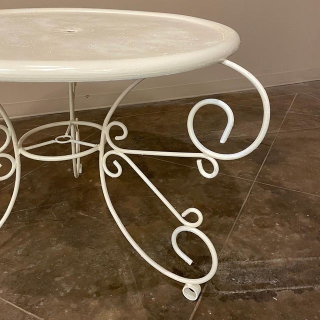 Mid-Century French Wrought Iron 6-Piece Garden Salon Set For Sale - Image 13 of 18