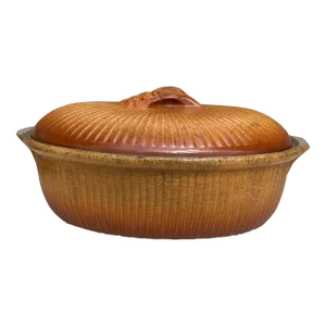 Large French Pottery Majolica Pheasant Tureen Circa 1930