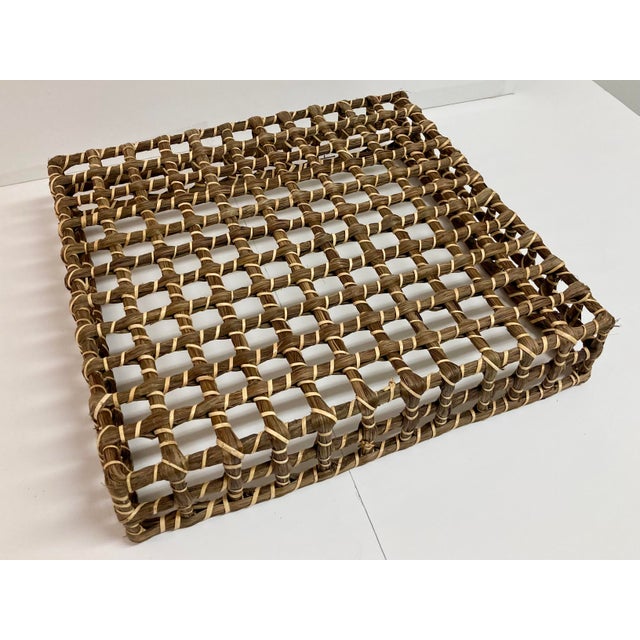 Tan Boho Chic Serving Tray #1 For Sale - Image 8 of 12