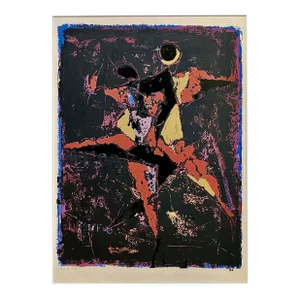 Marino Marini Mid 20th Century Signed Lithograph Print, Contemporary, Modern, Abstract, “The Dancing Couple”
